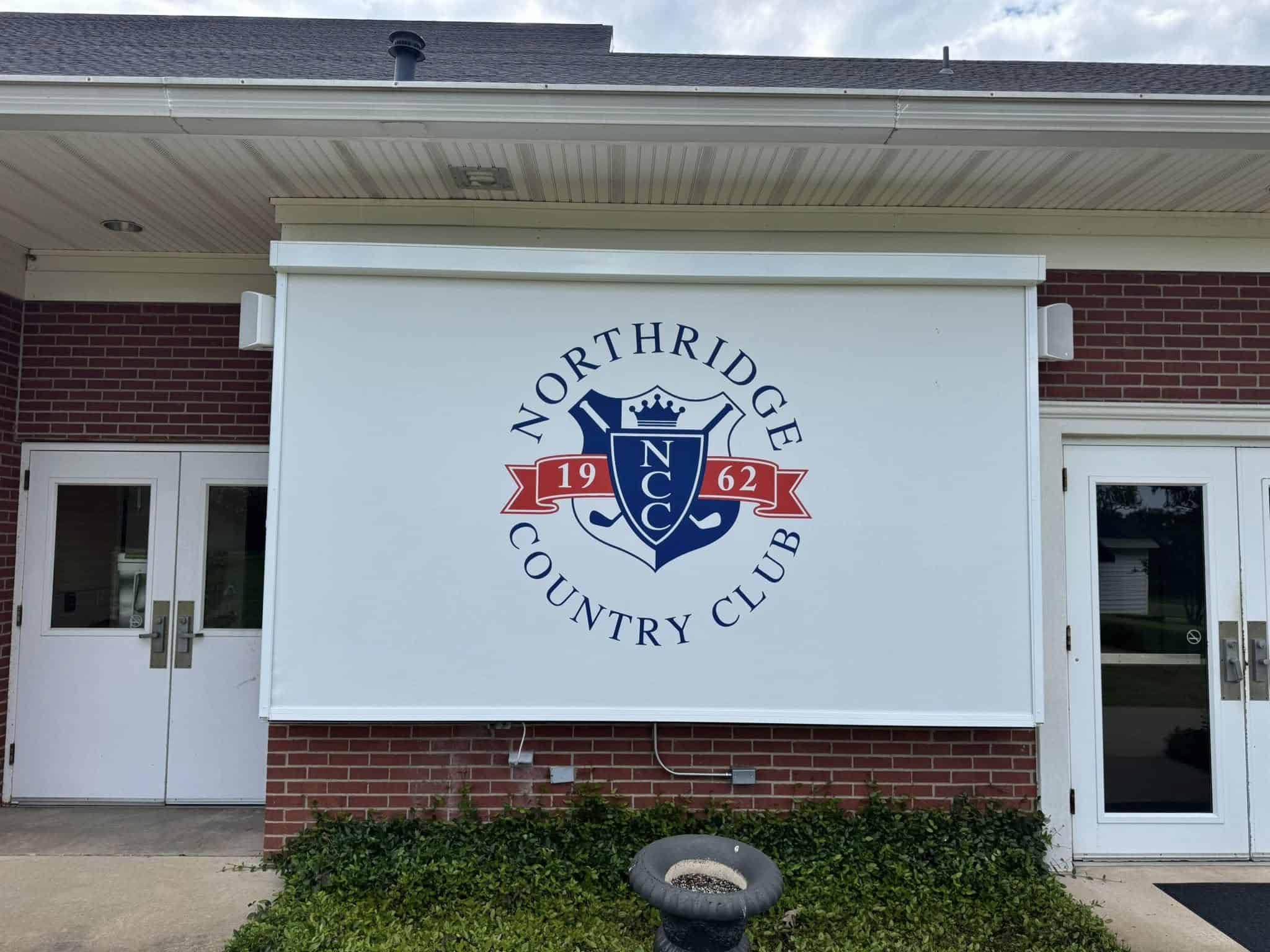 Custom exterior sign for Northridge Country Club entrance.